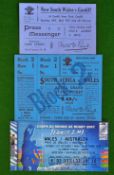 2x scarce 1920/30s Wales rugby tickets to incl v New South Wales 27, v South Africa 31 and v