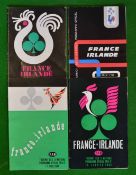 1960s France v Ireland signed rugby Programmes – run of home programmes from ’62 to ’68 incl