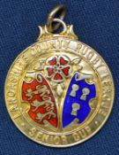 1945/46 Lancashire Rugby League Senior Cup silver gilt and enamel winners medal: engraved on the