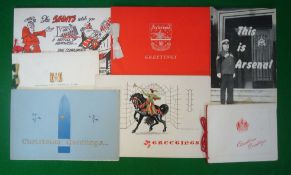 Collection of Official Football Christmas Cards: To include Arsenal 1958 & 59 Norwich 1958, Irish