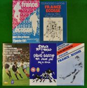 1980s France v Scotland signed rugby programmes: complete run of home programmes – all signed – in