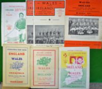 5x Wales international pirate rugby programmes from 1949-1988 (H&A) – to incl v Ireland (