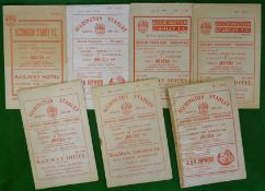 1950/60 Accrington Stanley Football Programmes: To include Accrington v Crewe 18/9/54, Bradford City