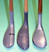 Spalding Youds patent alloy mallet head - with full faced lead insert, a long head Spalding mallet