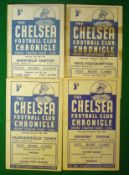 1947/48 Chelsea Football Programmes (H): To incl v Grimsby Town 27/12/47, v Huddersfield Town 17/1/