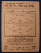 1940s Wartime Tottenham Hotspur Home Match Programme: v Luton Town 13th February 1944, central