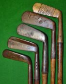 5 x Various putter – to include William Park bent neck putter, a Merton of Newcastle early round