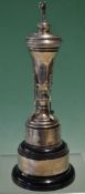 1951 Midland Bank Ladies Golfing Society silver trophy – hallmarked Birmingham 1948 comprising a two