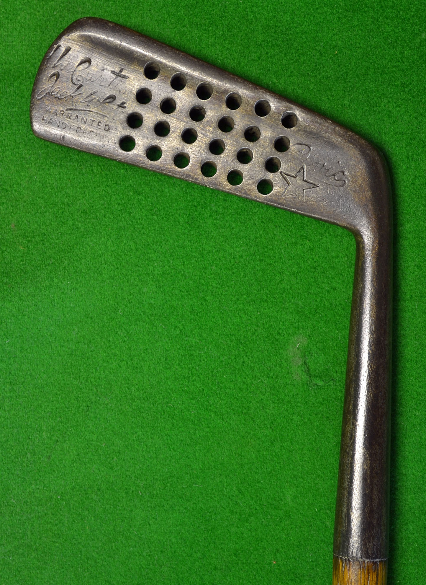 Rare Jack White “Civic" patent putter c1914 - by Williams Gibson straight blade flanged bottomed