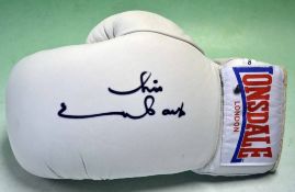 Chris Eubank signed boxing glove – World middleweight and super middleweight champion - Lonsdale