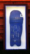 1996 England Cricket World Cup signed match worn batting pad – blue pad worn by Richard