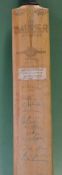 Rare 1948 Australia v Scotland signed cricket bat – c/w typed paper label which reads “Ross County