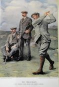 Golf Illustrated “THE TRIUMVIRATE" colour print of the original by Clement Fowler publ’d by Golf