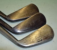 3 x good early mid irons c1890 to incl Anderson Anstruther, Tom Stewart early Pipe brand stamped A