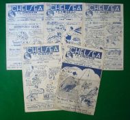 1946 /47 Chelsea Football Programmes(H): To incl v Charlton 28/9/46, v Aston Villa 23/11/46, v