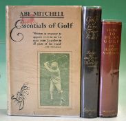 Early Golf Instruction books from 1920s (3) – to incl Abe Mitchell – “Essentials of Golf" reprint