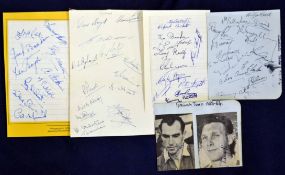 Football Autographs: A collection of Autographed pages including Southport 1951/2 signed by 11,