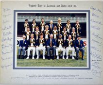 1979/80 Official England Cricket tour signed team photograph to Australia and India – on the