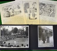 1930s Davis Cup tennis scrap book album and photographs – to inc private scrap album from 1937/38 to