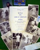 Interesting tennis selection from 1948 onwards to incl scarce 1948 Gt. Britain v India Davis Cup (