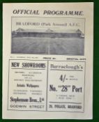 1928/29 Bradford Park Avenue Programme: v Bristol City 9th November 1929, ex binder, overall (