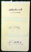 3 x Scarce 1900 onwards Surrey Cricket Player’s signatures – including H. Strudwick (28 Int’