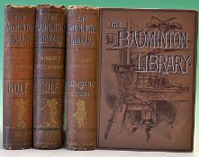 Badminton Library Collection (3) to incl 2x “Golf" 1st ed (G) and 4th ed (slight fading to spine)