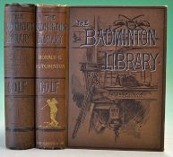 Hutchinson Horace G (2) – “The Badminton Library - Golf" both 2nd ed 1890 one with new end