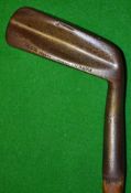 Tom Stewart patent offset putter – with slotted back and thick top line, patent No 22720 showing a