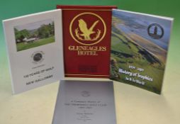 Golf Club Histories (Scottish) – to incl Gleneagles Hotel Diamond Jubilee Souvenir Book full leather