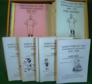 Who’s Who of the Football League 1888 – 1939: 31 Booklets feature all the player statistics and what
