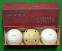 3 x various golf balls to incl 2x unused 100% (square and round dimple) golf balls plus used Kro-