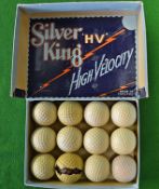 12 x interesting Silver King HV unused dimple golf balls in makers original hinged lid box –