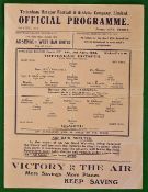 1940s Wartime Tottenham Hotspur Home Match Programme: v Reading (League Cup South) 3rd April 1943,
