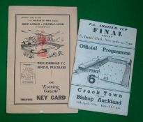 1950s FA Amateur Cup Final Replays Football Programmes:Pair of programmes for these scarce replays