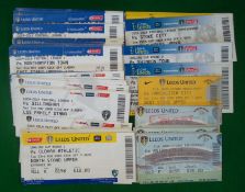 2000s Leeds United Football Tickets (H): Selection of football tickets spanning from 2001 to 2010