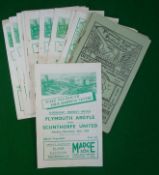1958/59 Plymouth Argyle Football Programmes (H): To include Floodlight Match v Scunthorpe United,