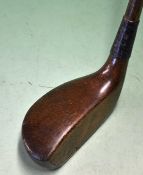 Robert Forgan of St Andrews “Maxmo" wooden mallet head putter – with heel and toe sole alloy plates,