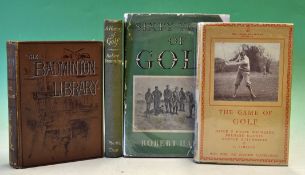 Golf Histories et al (4) – to incl Hutchinson HG “Badminton Library – Golf" 3rd ed (G) with