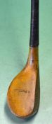 R Forgan late transitional brassie in golden beech wood c1890 - with full “wrap over" sole plate