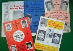 Selection of Boxing Programmes: To include Jack Solomons International Boxing Tournament 10th