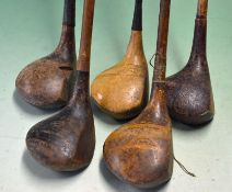 5 x Assorted woods - including Gordon Lockhart “eagle" model large head driver, 4 x other incl