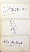 3 x Rare early 1900 onwards Kent Cricket Player’s signatures – including Fairservice, E.W Dillon,