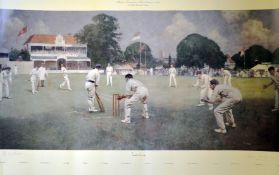 Kent v Lancashire (1906) signed cricket colour ltd ed print – played at Canterbury in 1906 after