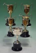 Collection of 5 x Avery Tennis Club trophies from 1949-1954 – each engraved The Sir Gilbert Vyle