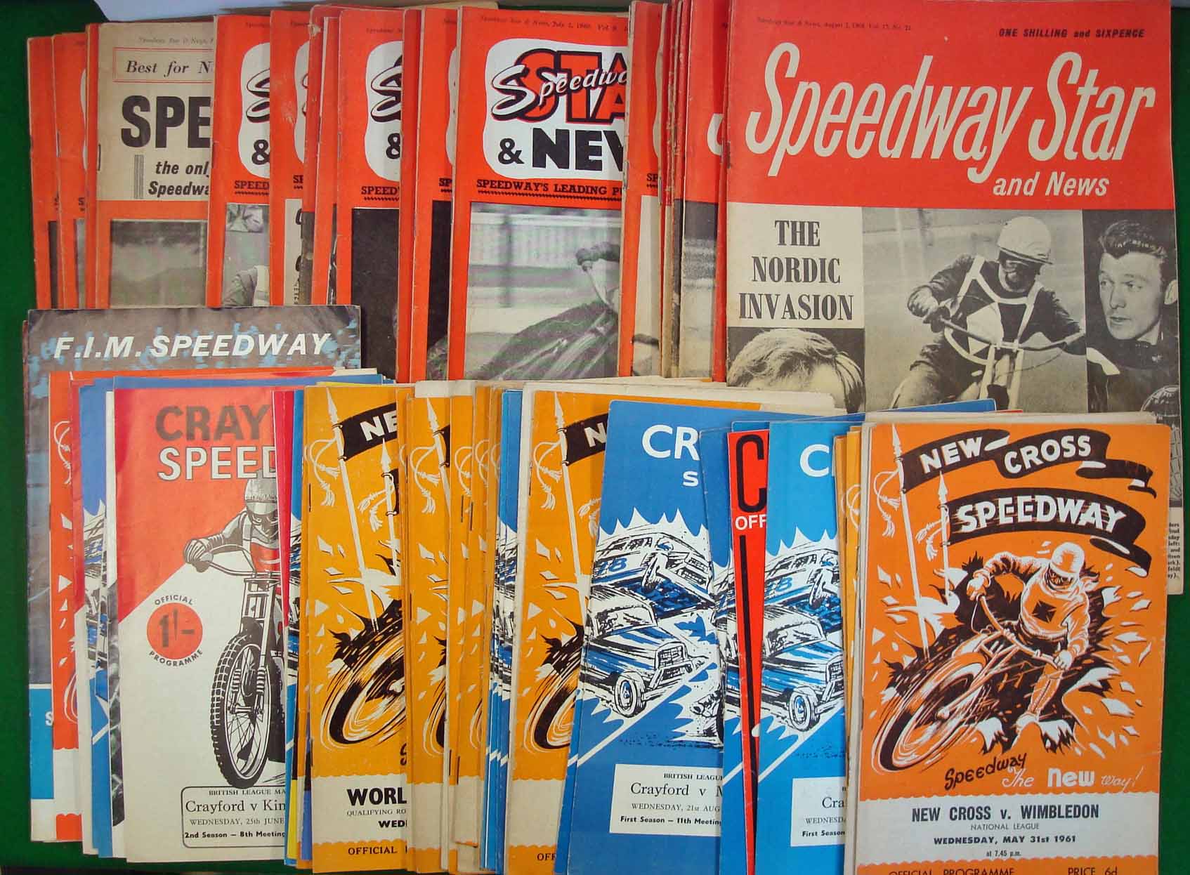 Selection of Speedway Programmes: From 1959 – 1969 featuring New Cross, Crayford, Harringay,