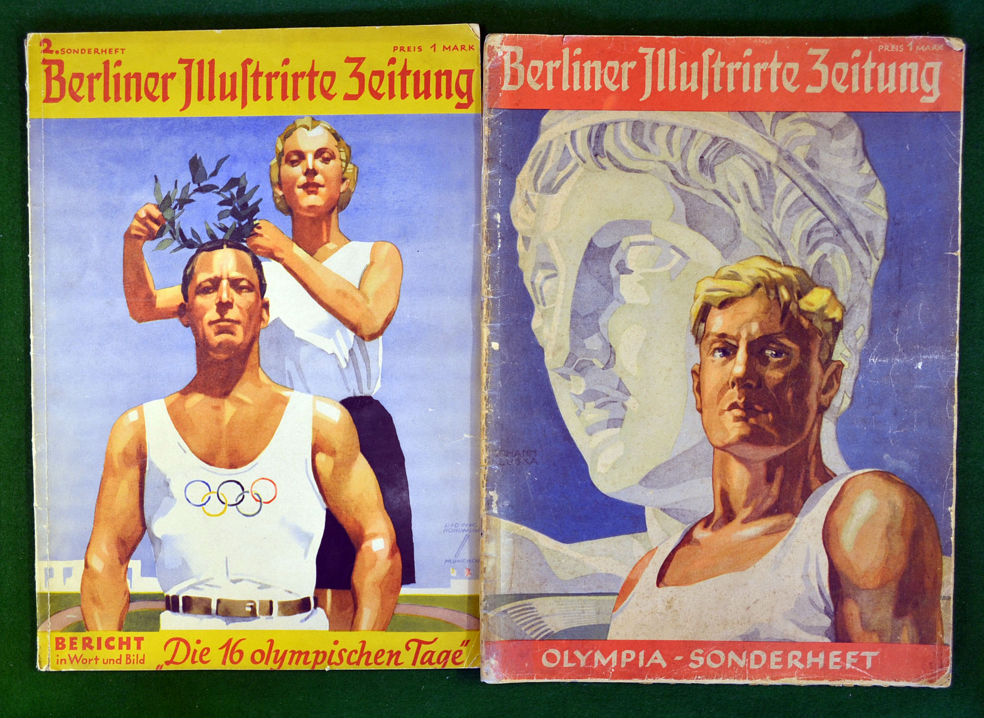 1936 Berlin’s Illustrated News special Olympic issue (English title) 1 & 2: Berliner Illustrirte
