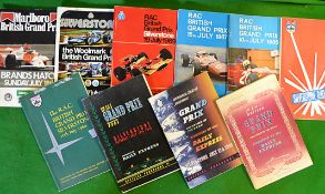9 x Grand Prix programmes all at Silverstone - to include 6th RAC British GP on 18/07/1953, 7th