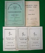 1930/40s Dorchester Town Football Fixture Booklets: to include 1933/34, ‘35/36, ‘37/38, and ‘48/49
