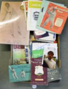 Collection of Cricket memorabilia some signed - including Tour Brochures, Programmes, Scorecards,